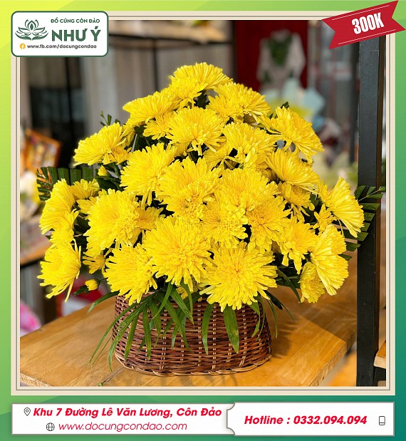 giỏ hoa 300k