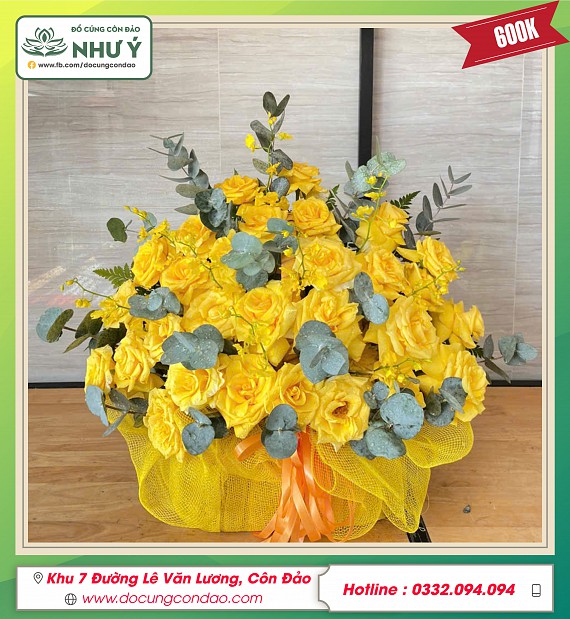 giỏ hoa 600k