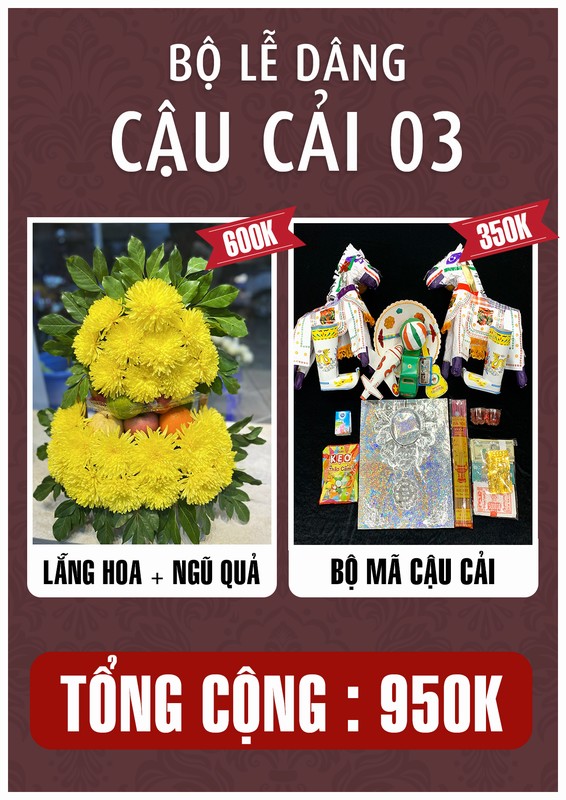 Bộ lễ miếu Cậu Cải 3 2022