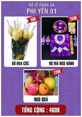 Bộ lễ miếu bà Phi Yến 1 2022