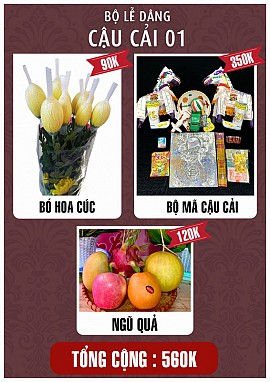 Bộ lễ miếu cậu Cải 1 2022